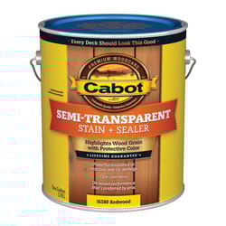 Cabot Low VOC Semi-Transparent Redwood Oil-Based Stain and Sealer 1 gal