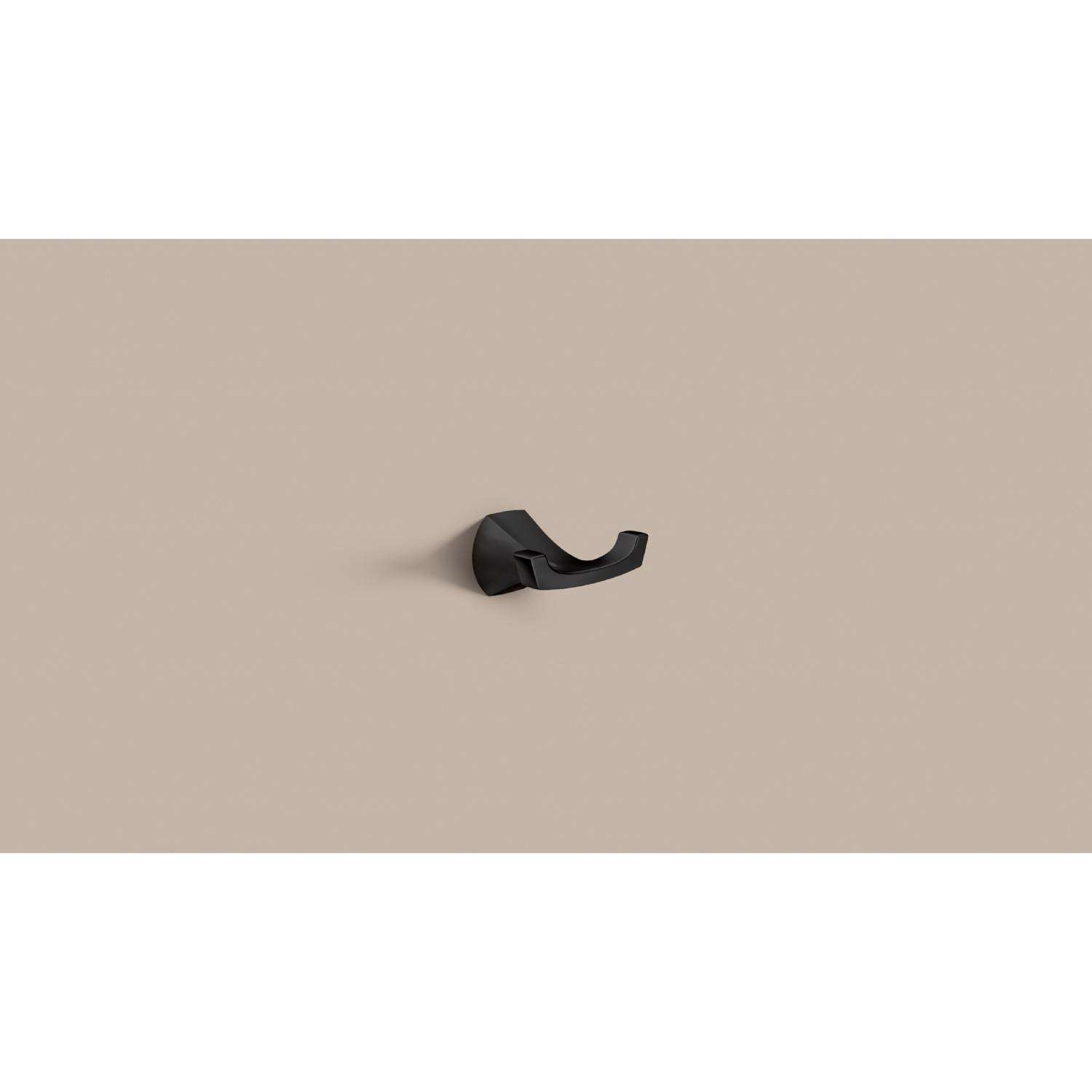 Moen Lindor 2 in. H X 3 in. W X 3.44 in. L Matte Black Double Robe Hook -  Ace Hardware