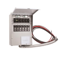Reliance Controls 30 amps 240 V 2 space 6 circuits Surface Mount Generator Power Transfer Kit