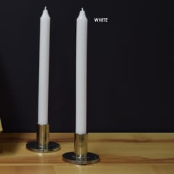 Kiri Tapers White Unscented Scent Taper Candle