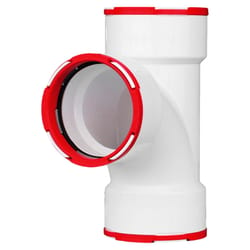 Charlotte Pipe Schedule 40 2 in. Hub X 2 in. D Hub PVC Sanitary Tee 1 pk