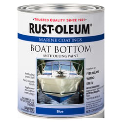 Rust-Oleum Marine Coatings Outdoor Flat Blue Epoxy Antifouling Paint 1 qt