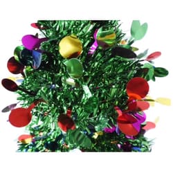 FC Young Multicolored Tinsel Christmas Tree 14 in.