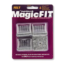 Magic Fit Magic Sliders Gray Push-On Felt Sliding Discs 4 pk