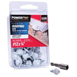 HILLMAN Power Pro No. 12 Ga. X .75 in. L Hex Drive Washer Head Coarse Roofing Screws