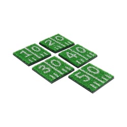 TrueZoo Green Plastic Home Turf Coaster Set