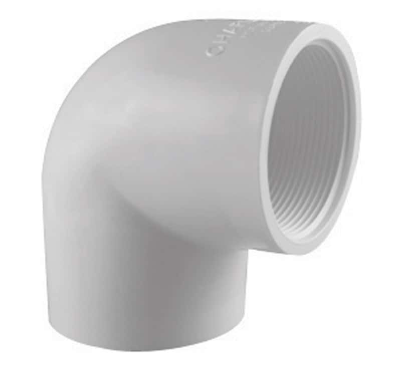 and High Tensile for Home or Industrial Use Male Pipe Thread x Socket Charlotte Pipe 1-1/2 90 Degree Street Elbow Pipe Fitting - Single Unit Schedule 40 PVC Durable Easy to Install