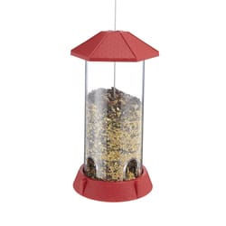 North States Village Wild Bird 2.25 lb Plastic Tube Bird Feeder 4 ports