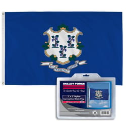 Valley Forge Connecticut State Flag 36 in. H X 60 in. W