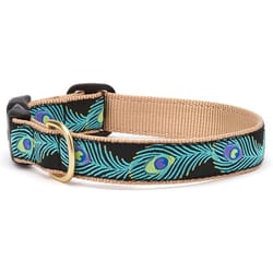 Up Country Multicolored Peacock Nylon Dog Collar Small