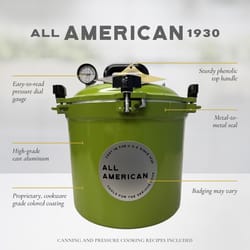 All American 1930 Aluminum Pressure Canner 21.5 qt Green