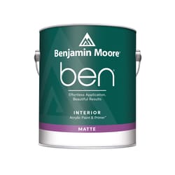 Benjamin Moore Ben Matte White Paint and Primer Interior 1 gal