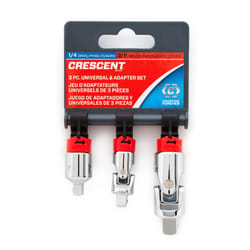 Crescent 1/4 and 3/8 in. drive Socket Accessory Set 3 pc
