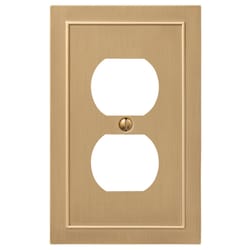 Amerelle Bethany Brushed Bronze 2 gang Zinc Duplex Wall Plate 1 pk