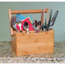 Lipper International Natural Bamboo Flatware Caddy