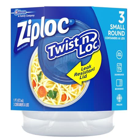 Ziploc Twist N Loc 32 oz Clear Food Storage Container 2 pk - Ace Hardware