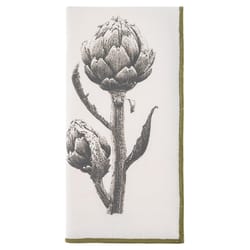 Karma Dove Gray Artichoke Cotton Napkin Set 18 in. L X 18 in. W