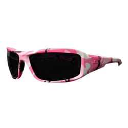 Edge Eyewear Brazeau Safety Glasses Smoke Lens Pink Camouflage Frame 1 pc