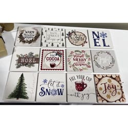 P. Graham Dunn Assorted Christmas Coaster 4 in.