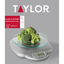 Taylor Silver Digital Kitchen Scale 11 lb