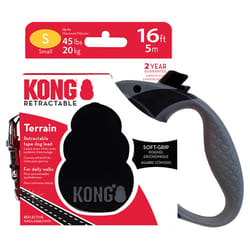 Kong Black Plastic Dog Retractable Leash Small