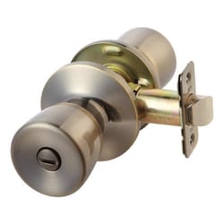 Ace Tulip Antique Brass Privacy Lockset 1-3/4 in.