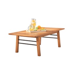 Azen Rayna Honey Light Brown Rectangular Wood Patio Table