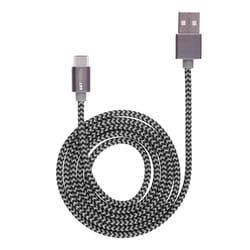 GetPower USB to Type C Cable 3 ft. Black/Gray