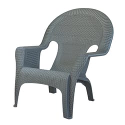 Adams Gray Polypropylene Frame Woven Lounge Chair