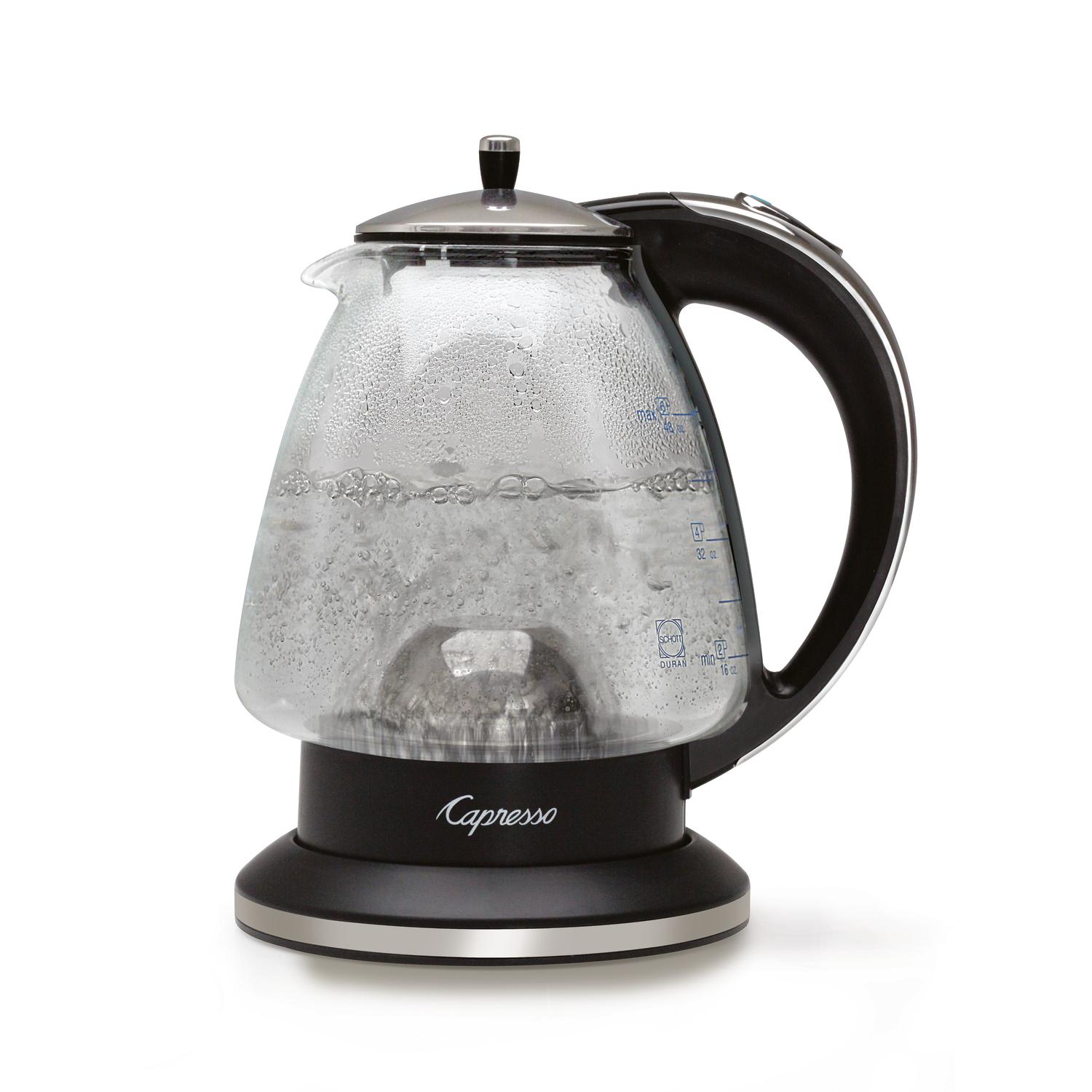 Capresso Black Glass 48 oz Electric Tea Kettle Sansujyuku sansujyuku.com