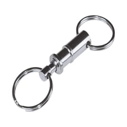 HILLMAN 1 in. D Metal Chrome Pull Apart Key Ring