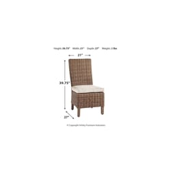 Signature Design by Ashley Beachcroft Brown Aluminum Frame Casual Chair Beige