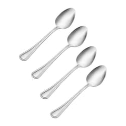 Pfaltzgraff Silver Stainless Steel Flatware Dinner Spoon Set 4 pk