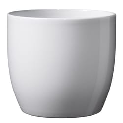 SK 4.7 in. H X 5.1 in. D Clay Basel Ceramic Pot White