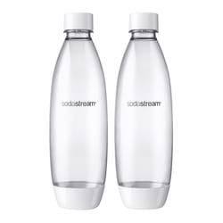 SodaStream White 1 L Carbonator Bottle 2 pk