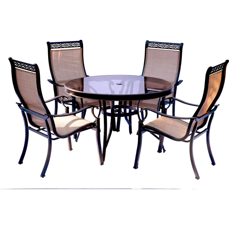 Photos - Garden Furniture Hanover Monaco 5 pc Bronze Aluminum Traditional Dining Set MONDN5PCG 