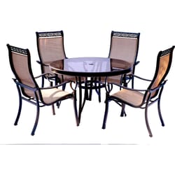 Hanover Monaco 5 pc Bronze Aluminum Traditional Dining Set