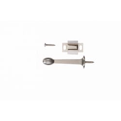 Ace 3 in. W Metal Satin Nickel Silver Rigid Door Stop w/Holder Mounts to door and wall 5/32 in.