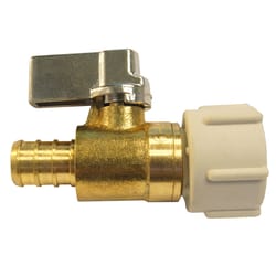 Apollo 1/2 in. PEX Barb in to X 1/2 in. FPT Swivel Brass Stop Valve