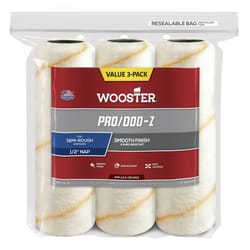Wooster Pro/Doo-Z Fabric 9 in. W X 1/2 in. Regular Paint Roller Cover 3 pk