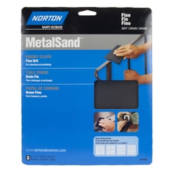 Norton MetalSand 11 in. L X 9 in. W 100 Grit Emery Cloth 3 pk