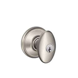 Schlage J Series Dublin Satin Nickel Entry Knobs 1-3/4 in.