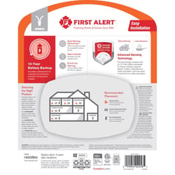 First Alert Interconnect Hard-Wired w/Battery Back-up Ionization Smoke Detector 1 pk