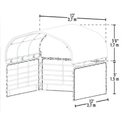 ShelterLogic Corral Polyethylene Canopy Enclosure Kit 10.5 ft. H X 12 ft. W X 12 ft. L