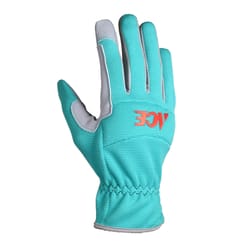 Ace Women's Indoor/Outdoor Utility Work Gloves Green M 1 pair