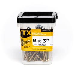 Big Timber No. 9 X 3 in. L Star Gold Zinc Coated Deep Wood Screws 78 pk