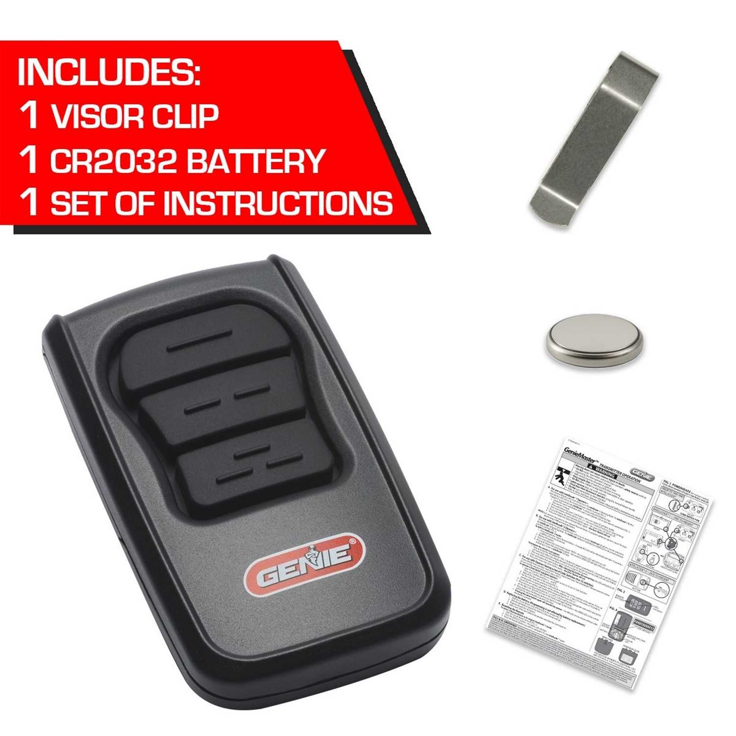 Genie 3 Door Garage Door Opener Remote For Genie Garage Doors