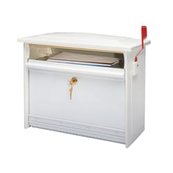 Architectural Mailboxes Mailsafe Contemporary Plastic Wall Mount White Mailbox