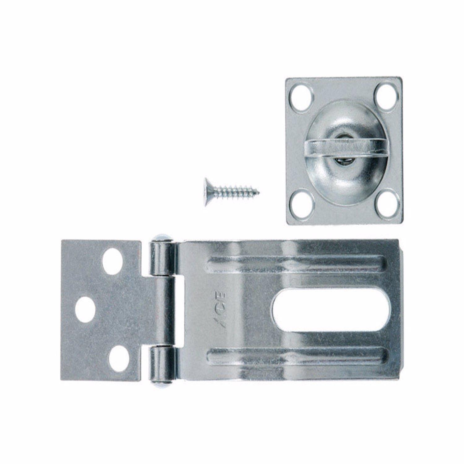 Ace Zinc 3-1/4 in. L Swivel Staple Safety Hasp - 01-3730-302 - Hardware  sku 01-3730-302