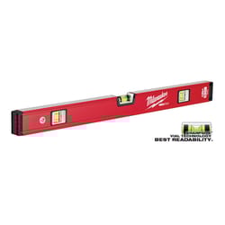 Milwaukee RedStick 24 in. Aluminum Magnetic Compact Box Level 3 vial
